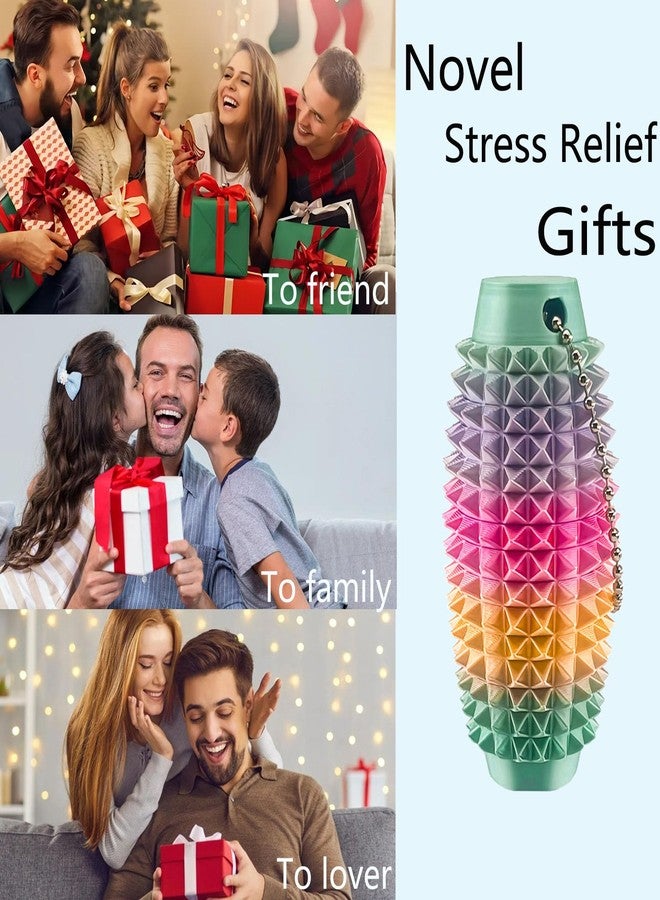 emeqzoa Upgrade Little Ouchies Pain Stim Fidget 3D Printed Fidget Toys Anxiety Relief Items,Handheld Fidget Toys,Adults & Teens Promotes Focus, Novelty Stress Relief for Christmas Birthday Gifts (Rainbow) - Image 5